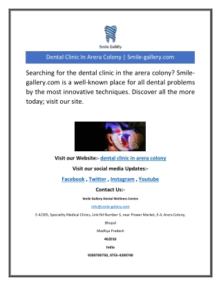 Dental Clinic In Arera Colony | Smile-gallery.com