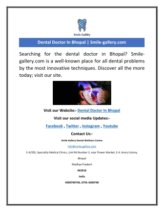 Dental Doctor In Bhopal | Smile-gallery.com