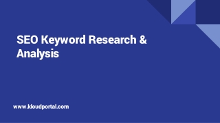 SEO Keyword Research, Campaign Analysis | SEO Services