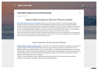 Yahoo Mail Customer Service Phone number usa