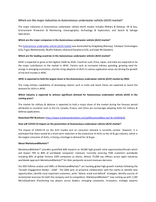 AUV Market