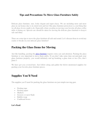 Tips and Precautions To Move Glass Furniture Safely-Glassgenius-converted