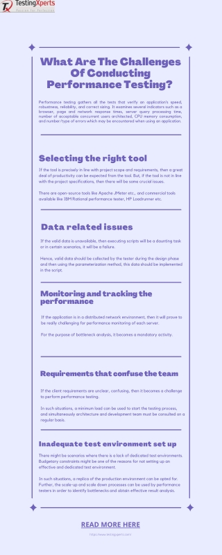 What Are The Challenges Of Conducting Performance Testing