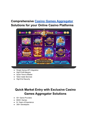 Casino Games Aggregator