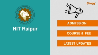 National Institute of Technology - [NITRR], Raipur