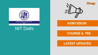 National Institute of Technology - [NITD], New Delhi