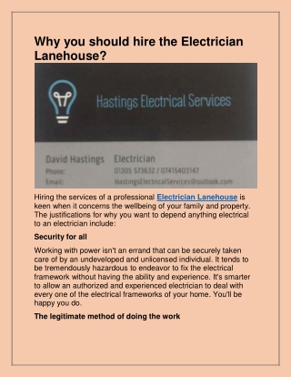 Find the best Electrician in Rodden