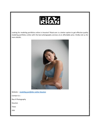 Modeling Portfolios Online Houston  Riazk.com