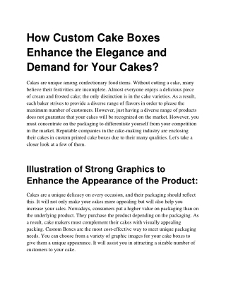 How Custom Cake Boxes Enhance the Elegance and Demand for Your Cakes_ -converted