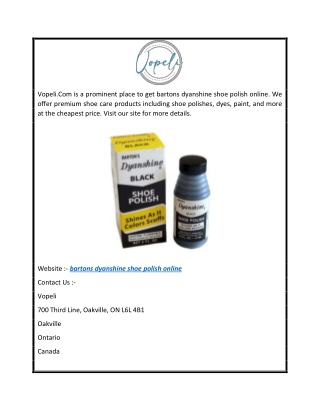 Bartons Dyanshine Shoe Polish Online  Vopeli.com