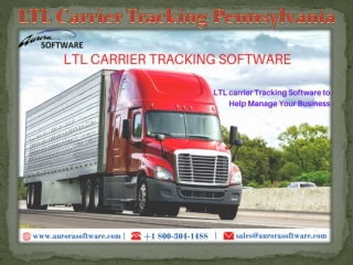 LTL Carrier Tracking in Pennsylvania