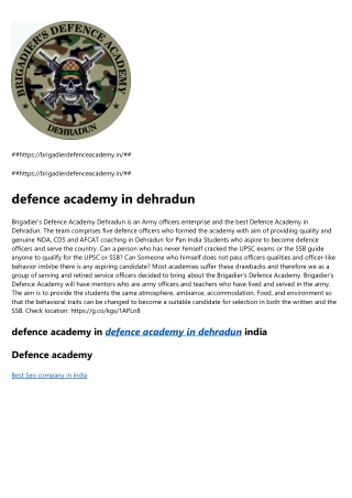 Defence academy