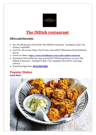 5% Off - The INDish restaurant Southport Menu, QLD