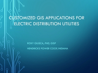Customized gis applications for Electric DISTRIBUTION Utilities