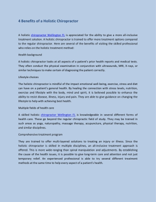 4 Benefits of a Holistic Chiropractor-converted