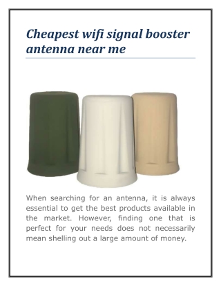 Cheapest wifi signal booster antenna near me