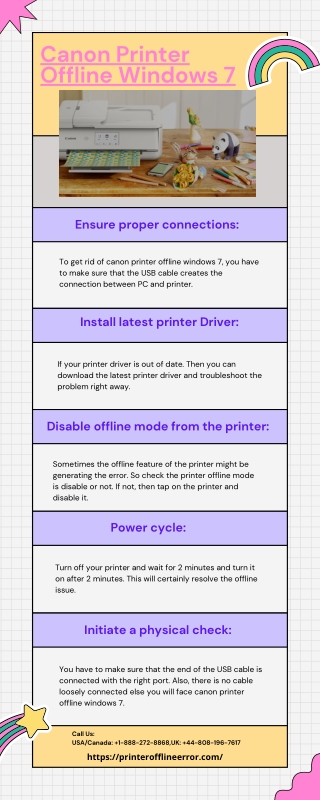 Guide To Fix Canon Printer Offline Windows 7 Error