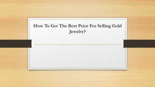 How To Get The Best Price For Selling prices