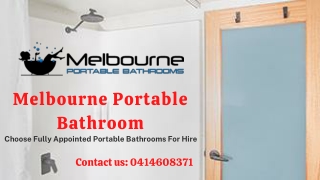 Best Portable Shower and Toilet Hire Melbourne