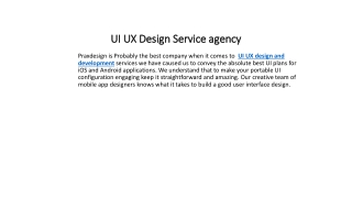 UI UX Design Service agency