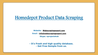 Homedepot Product Data Scraping