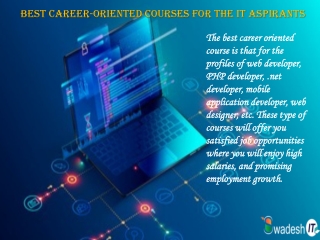 career oriented course