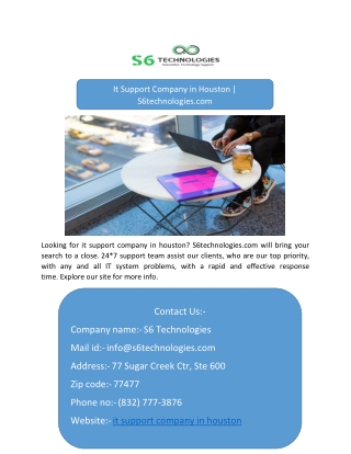 It Support Company in Houston  S6technologies.com-converted