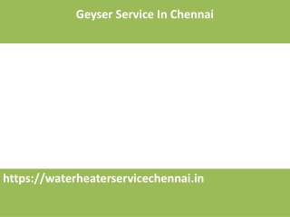 Water Heater Service In Chennai