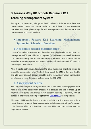 K12 learning management system