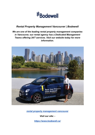 Rental Agencies Vancouver | Bodewell