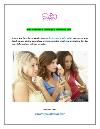 How to become a sister wife | Sisterwives.com