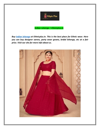 Indian Lehenga | Ethnicplus.in