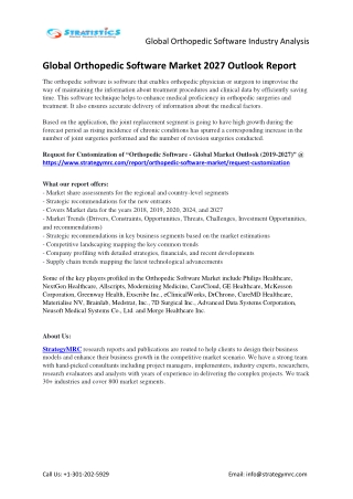 Global Orthopedic Software Market Trends, Insights, Challenges
