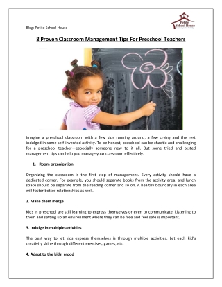 8 Proven Classroom Management Tips For Preschool Teachers