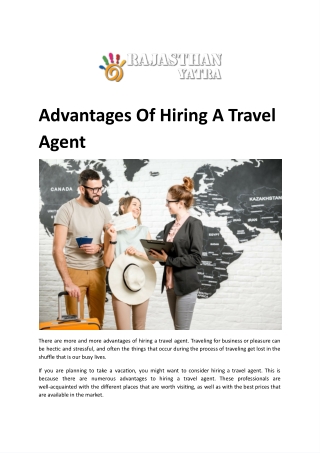 Advantages Of Hiring A Travel Agent