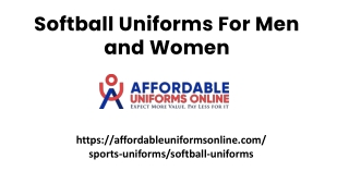 Softball Uniforms for mens and women