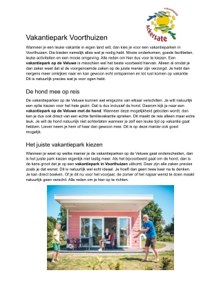 Vakantiepark Voorthuizen