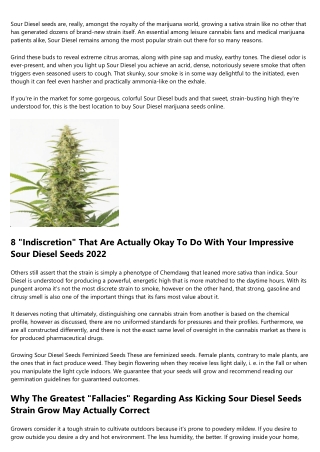 9 Blogs Concerning Sensational Sour Diesel Seeds 2022 You Must Review