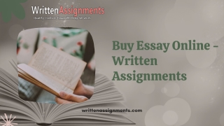 Buy Essay Online - Written Assignments