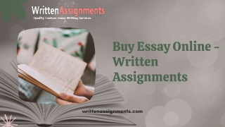 Buy Essay Online - Written Assignments