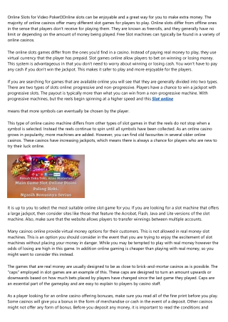 Get recommendations through the Best On-line Casinos for Slots Games