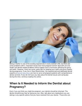 Oral Health Tips While You Are Pregnant