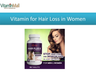 Vitamin for Hair Loss in Women