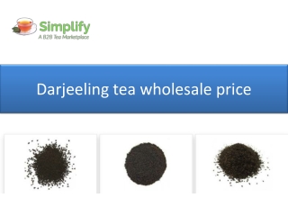Darjeeling tea wholesale price