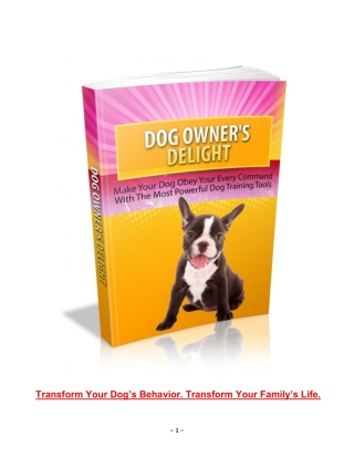 Dog Owners Delight