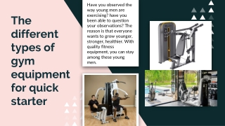 different types of gym equipment