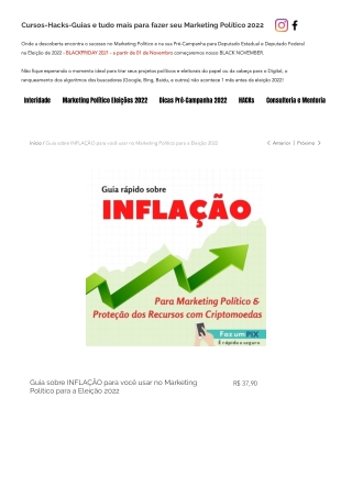 Guia sobre INFLAÇÃO para você usar no Marketing Político para a Eleição 2022 _ Cursos On-Line EaD