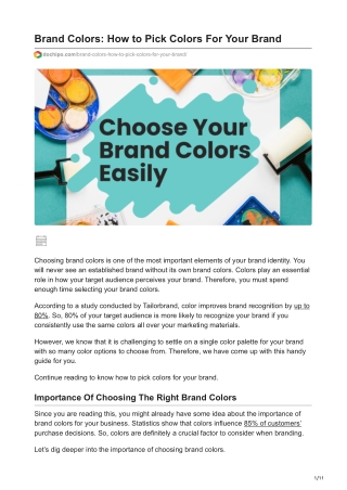 Brand Colors: How to Pick Colors For Your Brand