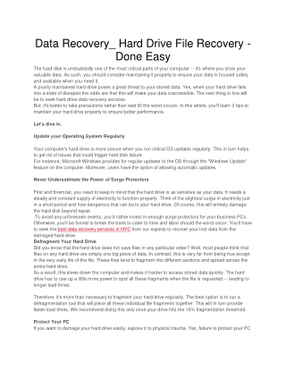 Data Recovery_ Hard Drive File Recovery - Done Easy