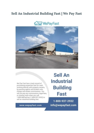 Sell An Industrial Building Fast _ We Pay Fast
